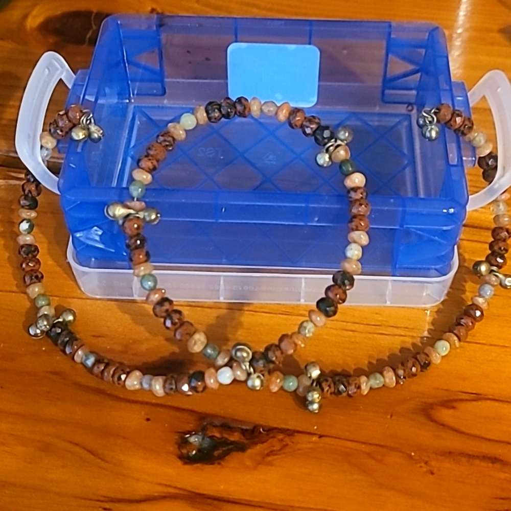 BoHo Multi Semi Precious Stones Wrap Bracelet